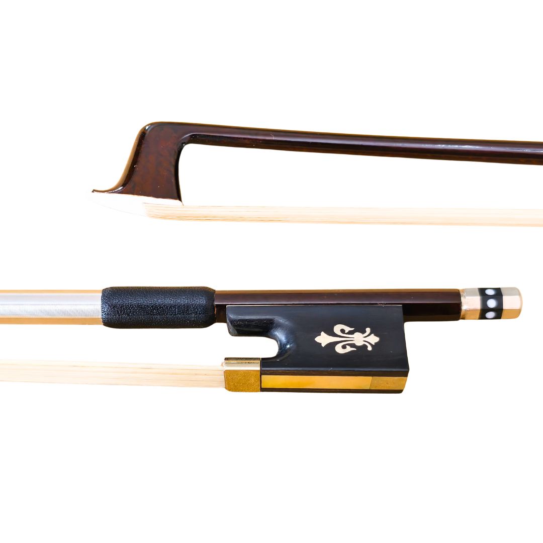 Arco para Violín de fibra de carbono trenzada rojiza