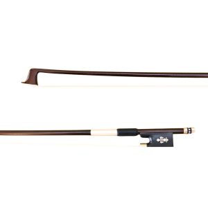 Alternative view of Arco para Violín de fibra de carbono trenzada rojiza