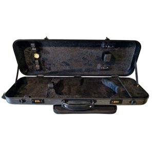 Alternative view of Estuche para violín rosa color gris con portapartituras desmontable